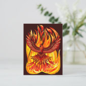 Phoenix mythologische onsterfelijke schepsel briefkaart (Staand voorkant)