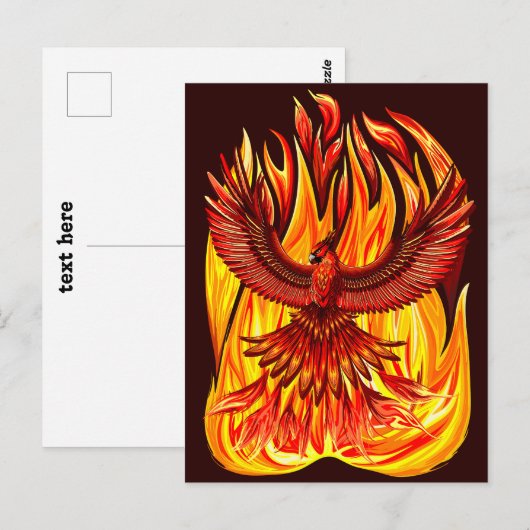 Phoenix mythologische onsterfelijke schepsel briefkaart (Voorkant / Achterkant)