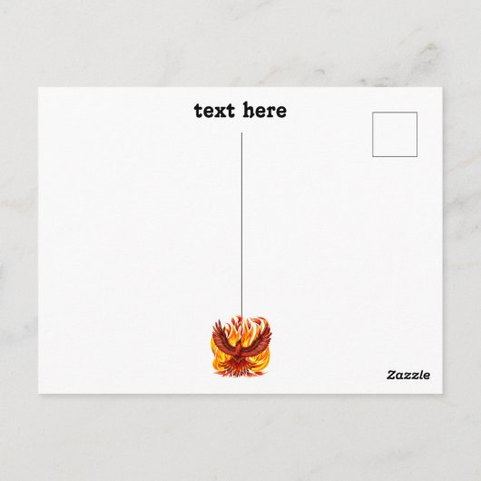 Phoenix mythologische onsterfelijke schepsel briefkaart (Achterkant)