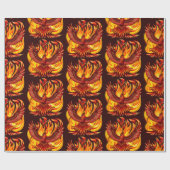 Phoenix mythologische onsterfelijke schepsel cadeaupapier (Vlak)