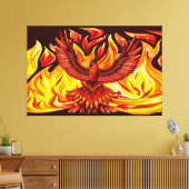Phoenix mythologische onsterfelijke schepsel canvas afdruk (Insitu (Woonkamer))