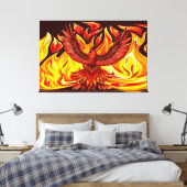 Phoenix mythologische onsterfelijke schepsel canvas afdruk (Insitu (Slaapkamer))