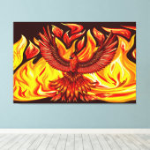 Phoenix mythologische onsterfelijke schepsel canvas afdruk (Insitu (Houten vloer))