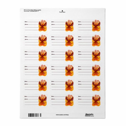 Phoenix mythologische onsterfelijke schepsel etiket (Full Sheet)