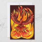 Phoenix mythologische onsterfelijke schepsel feestdagenkaart (Voorkant)