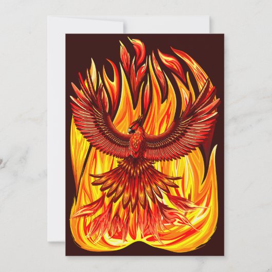 Phoenix mythologische onsterfelijke schepsel feestdagenkaart (Voorkant)