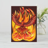 Phoenix mythologische onsterfelijke schepsel feestdagenkaart (Staand voorkant)