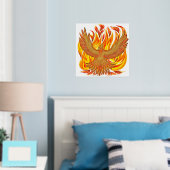 Phoenix mythologische onsterfelijke schepsel folie afdrukken (Insitu (Slaapkamer))