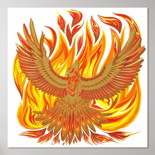 Phoenix mythologische onsterfelijke schepsel folie afdrukken (Voorkant)