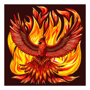 Phoenix mythologische onsterfelijke schepsel foto afdruk