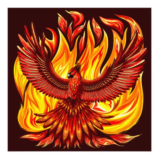 Phoenix mythologische onsterfelijke schepsel foto afdruk (Voorkant)