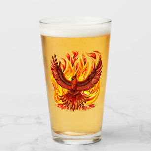 Phoenix mythologische onsterfelijke schepsel glas
