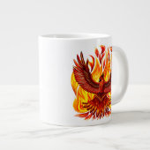 Phoenix mythologische onsterfelijke schepsel grote koffiekop (Voorkant rechts)