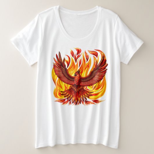 Phoenix mythologische onsterfelijke schepsel grote maat t-shirt (Design voorkant)