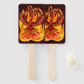 Phoenix mythologische onsterfelijke schepsel handwaaier (Voorkant en achterkant)