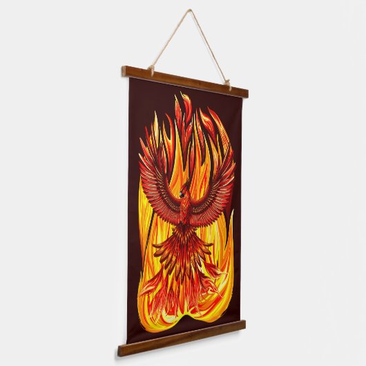 Phoenix mythologische onsterfelijke schepsel hangend wandkleed (Gebogen)