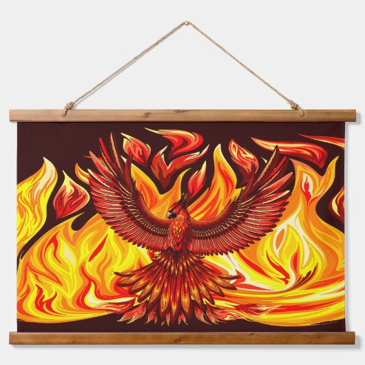 Phoenix mythologische onsterfelijke schepsel hangend wandkleed (Voorkant)