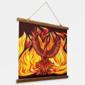 Phoenix mythologische onsterfelijke schepsel hangend wandkleed (Gebogen)