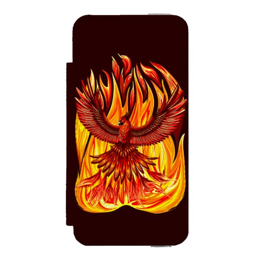 Phoenix mythologische onsterfelijke schepsel incipio iPhone portemonnee hoesje (Voorkant Agenda)