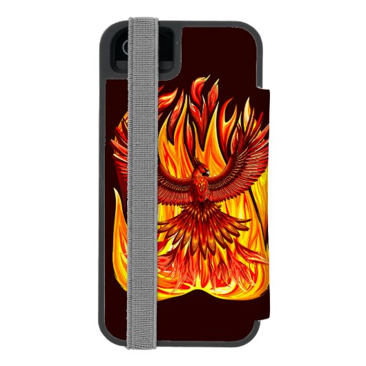 Phoenix mythologische onsterfelijke schepsel incipio iPhone portemonnee hoesje (Agenda Achterkant)