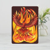 Phoenix mythologische onsterfelijke schepsel kaart (Staand voorkant)