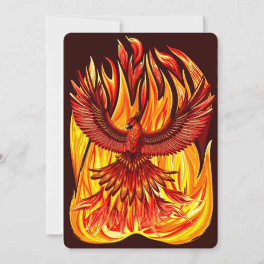 Phoenix mythologische onsterfelijke schepsel kaart (Voorkant)