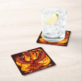 Phoenix mythologische onsterfelijke schepsel kartonnen onderzetters (Insitu)