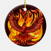 Phoenix mythologische onsterfelijke schepsel keramisch ornament (Achterkant)