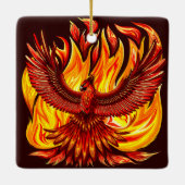 Phoenix mythologische onsterfelijke schepsel keramisch ornament (Achterkant)