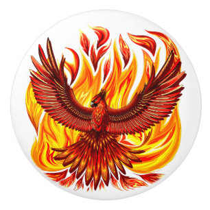 Phoenix mythologische onsterfelijke schepsel keramische knop