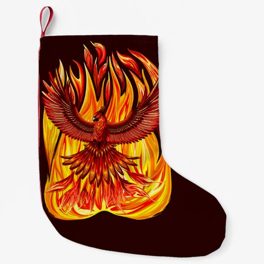 Phoenix mythologische onsterfelijke schepsel kleine kerstsok (Voorkant)