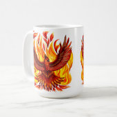 Phoenix mythologische onsterfelijke schepsel koffiemok (Voorkant links)