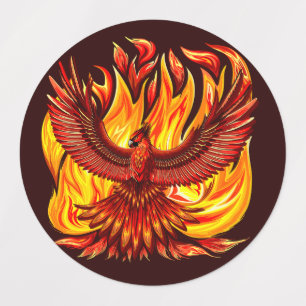 Phoenix mythologische onsterfelijke schepsel labels