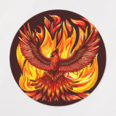 Phoenix mythologische onsterfelijke schepsel labels (Design 1)