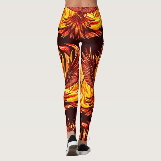 Phoenix mythologische onsterfelijke schepsel leggings (Achterkant)
