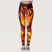 Phoenix mythologische onsterfelijke schepsel leggings (Voorkant)