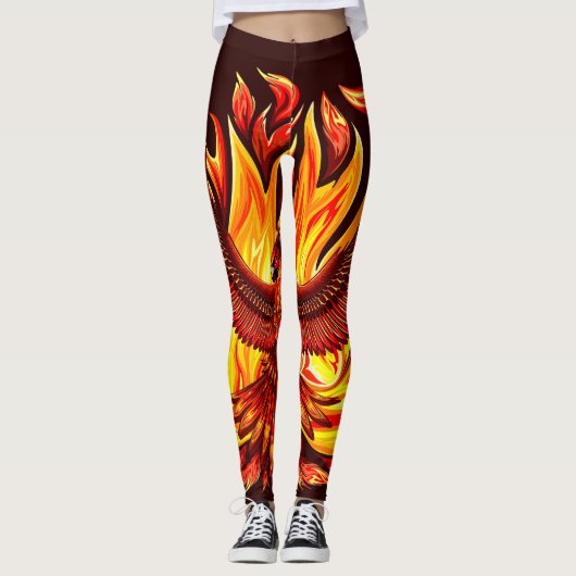 Phoenix mythologische onsterfelijke schepsel leggings (Voorkant)