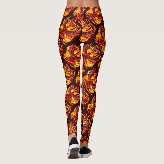 Phoenix mythologische onsterfelijke schepsel leggings (Achterkant)