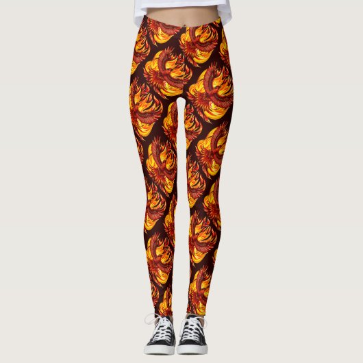 Phoenix mythologische onsterfelijke schepsel leggings (Voorkant)