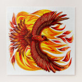 Phoenix mythologische onsterfelijke schepsel legpuzzel (Horizontaal)