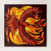 Phoenix mythologische onsterfelijke schepsel legpuzzel (Horizontaal)