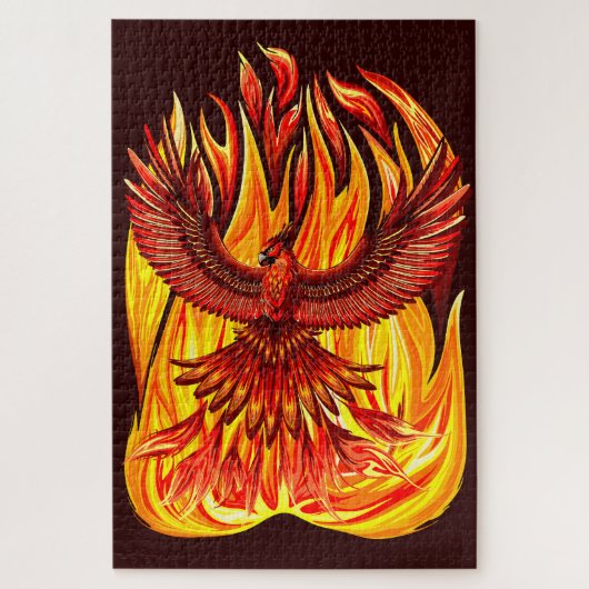 Phoenix mythologische onsterfelijke schepsel legpuzzel (Verticaal)