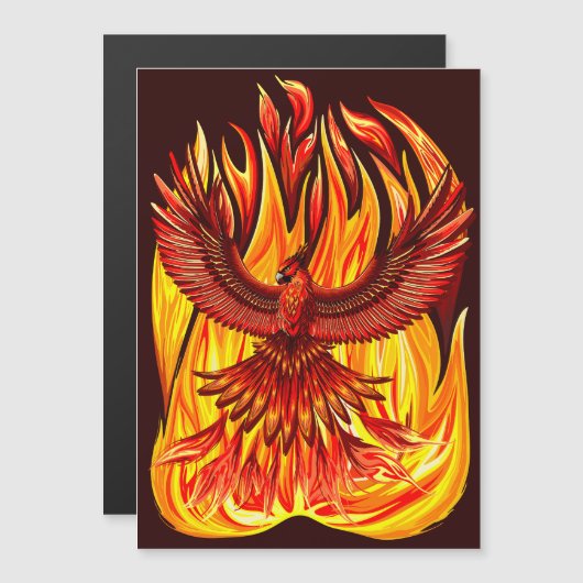 Phoenix mythologische onsterfelijke schepsel magnetische uitnodiging (Voorkant / Achterkant)