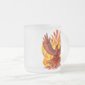 Phoenix mythologische onsterfelijke schepsel matglas koffiemok (Voorkant rechts)