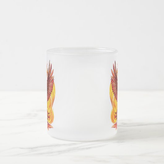 Phoenix mythologische onsterfelijke schepsel matglas koffiemok (Center)