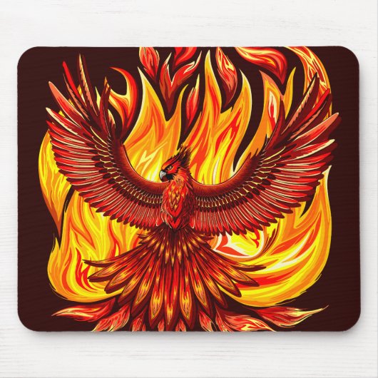 Phoenix mythologische onsterfelijke schepsel muismat (Voorkant)