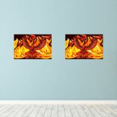 Phoenix mythologische onsterfelijke schepsel muurkunst sets (Houten vloer)
