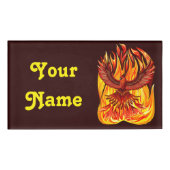 Phoenix mythologische onsterfelijke schepsel naambadge (Voorkant)
