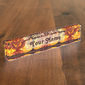 Phoenix mythologische onsterfelijke schepsel naambordje (Zijkant)