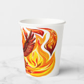 Phoenix mythologische onsterfelijke schepsel papieren bekers (Achterkant)